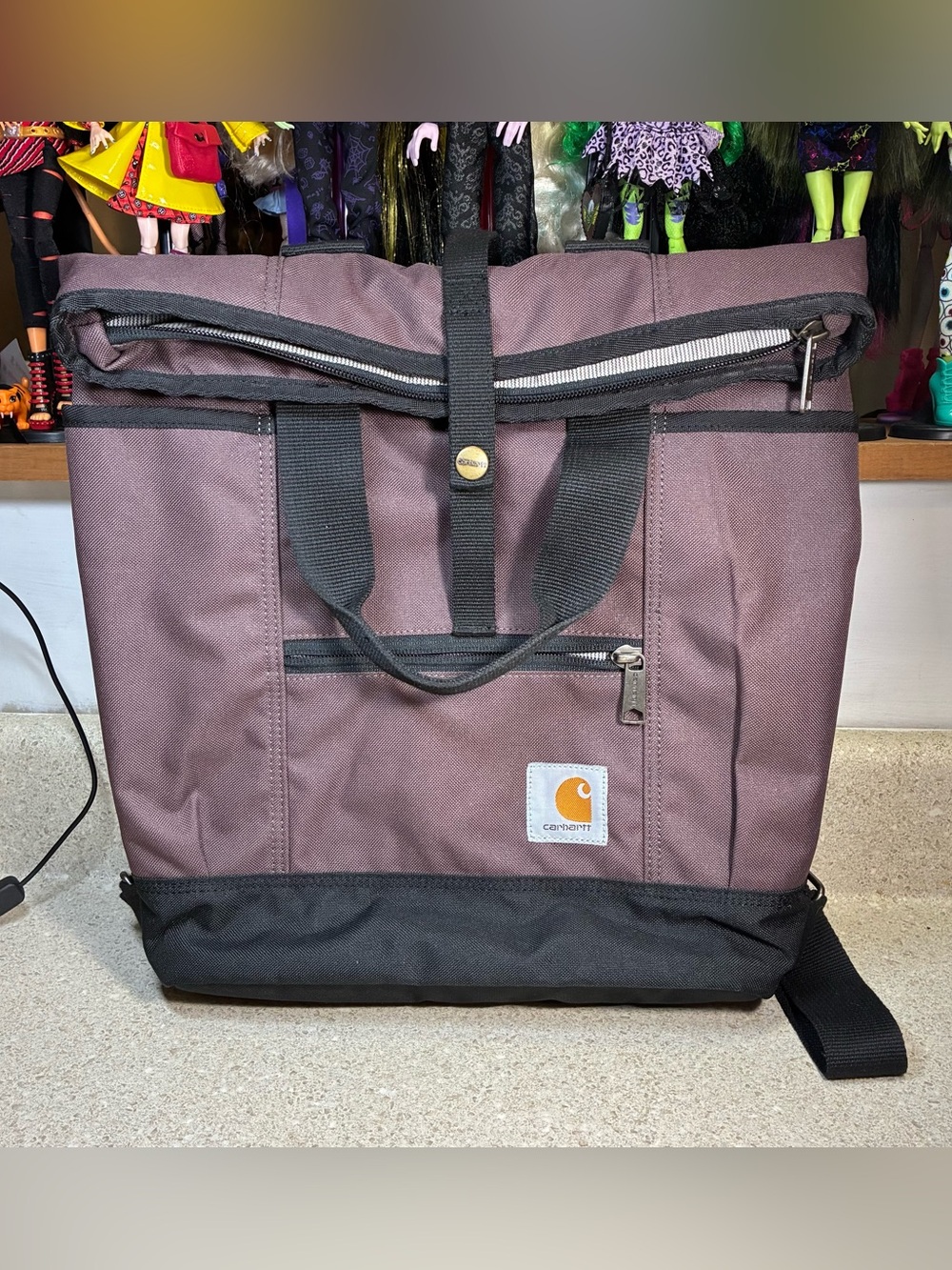 Carhartt Legacy Series Hybrid Convertible Backpack / Tote Bag Wine Color